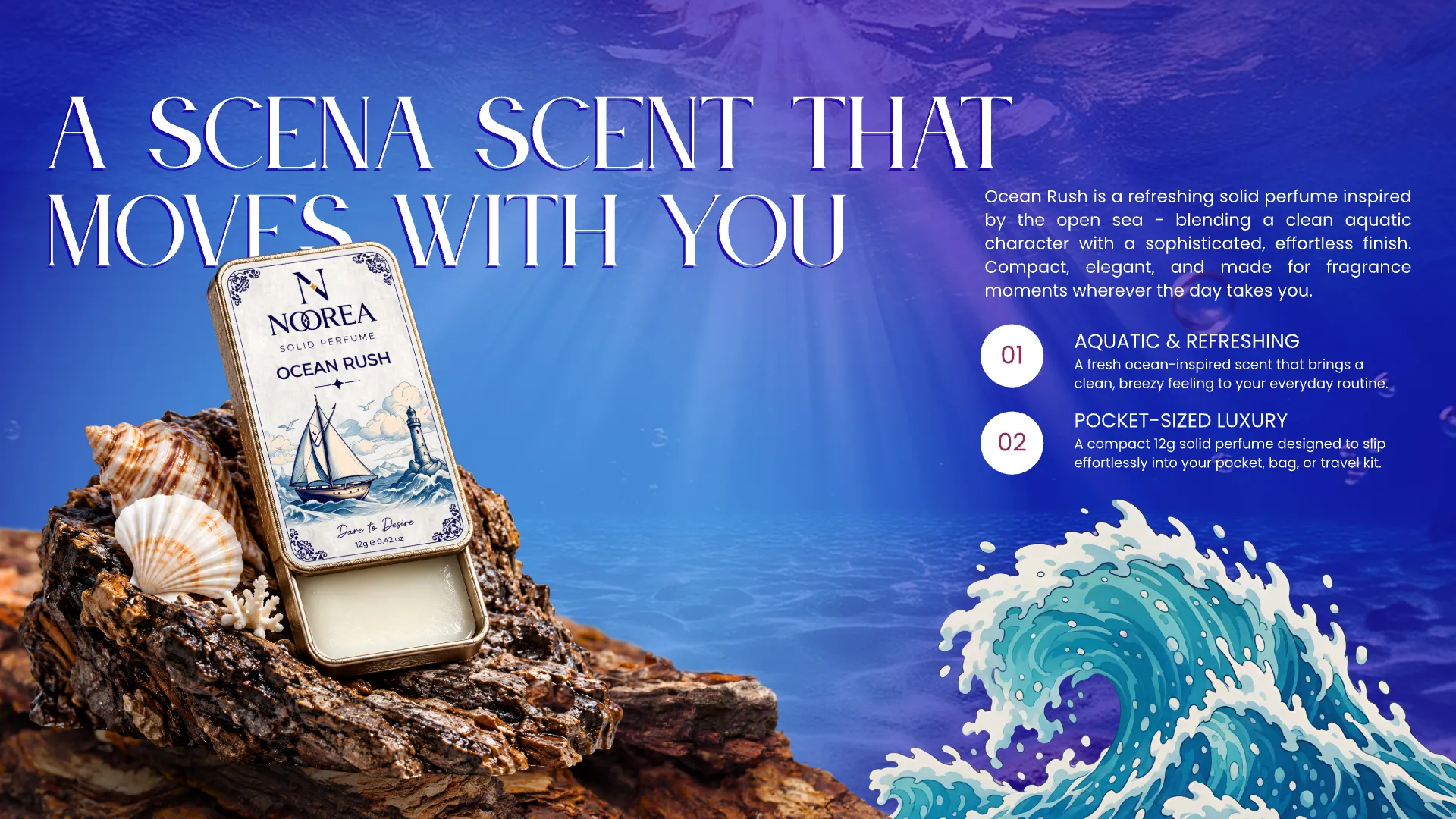 Noorea Ocean Rush solid perfume, second view